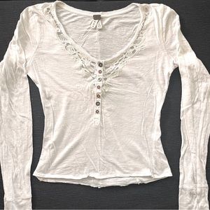 SOLD Free people white long sleeve shirt